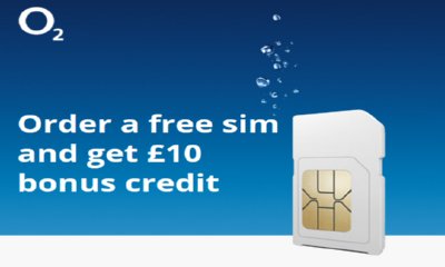 Free O2 Sim Card with £10 Credit